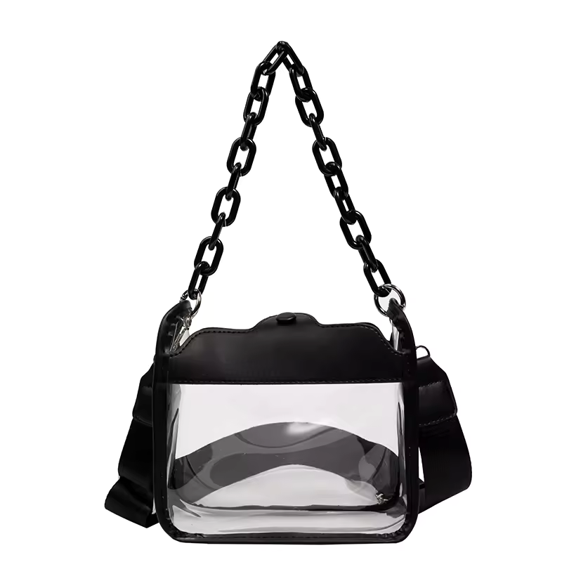 Transparent Bag ( Black )